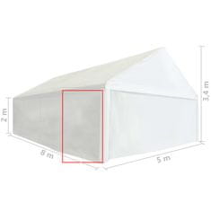 Vidaxl PVC bočný panel, pre stan, 2x2 m, biely, 550 g/m2
