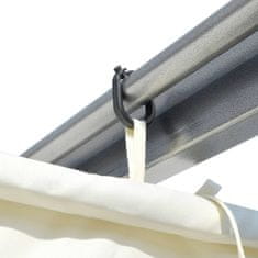 Vidaxl Pergola so zaťahovacou strechou krémovo-biela 3x3 m oceľová