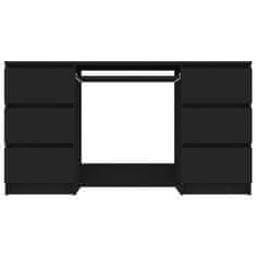 Vidaxl Písací stôl, čierny 140x50x77 cm, drevotrieska