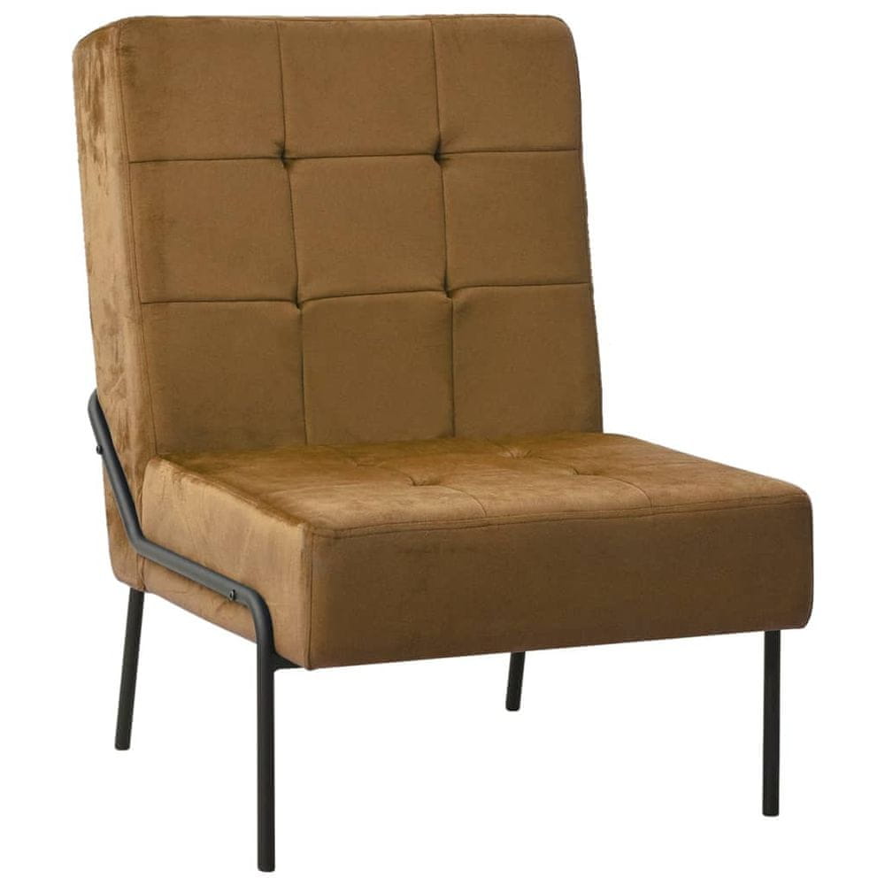 Vidaxl Relaxačná stolička 65x79x87 cm hnedá zamatová