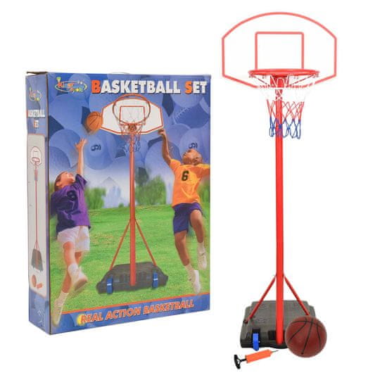 Vidaxl Prenosná nastaviteľná basketbalová súprava 200-236 cm