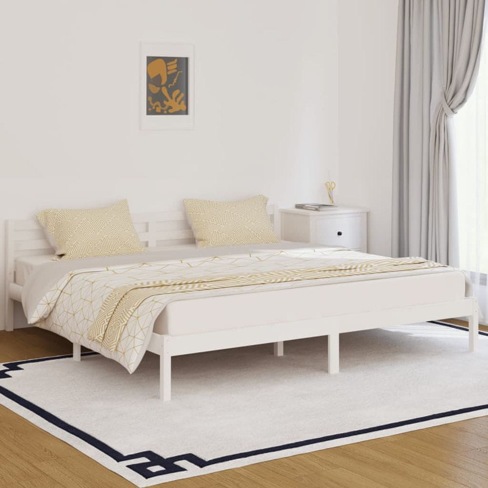 Petromila vidaXL Rám postele masívna borovica 200x200 cm biely