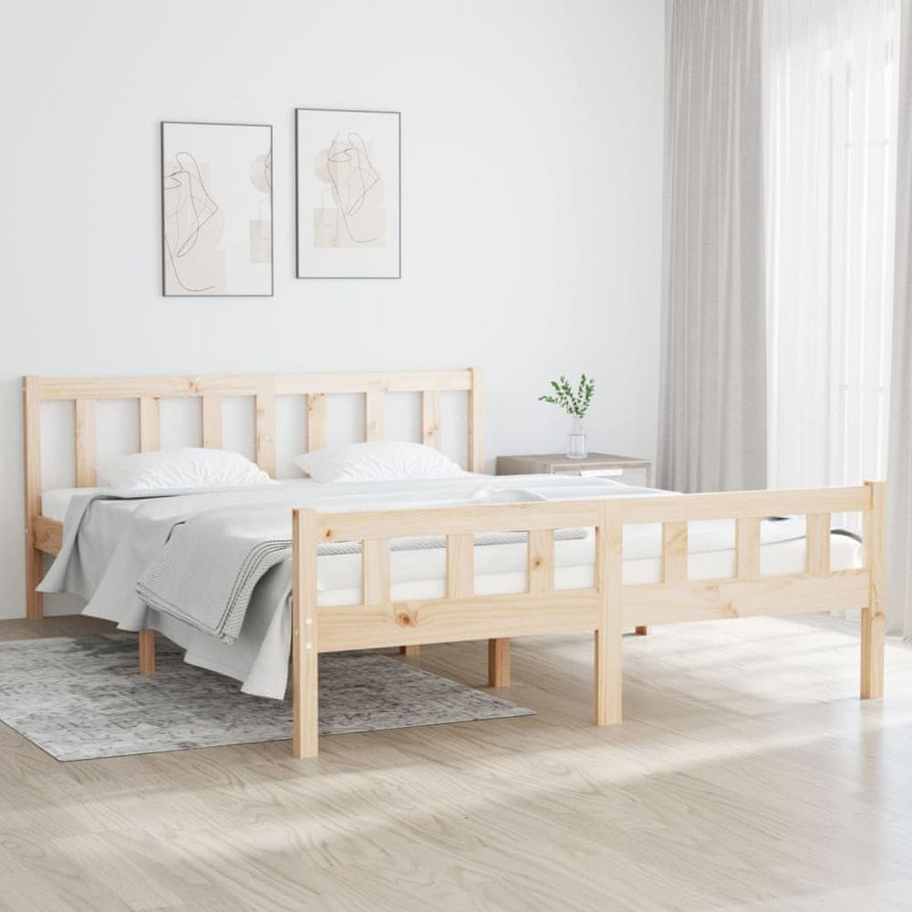 Vidaxl Rám postele, masívne drevo, 120 x 200 cm