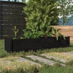 Vidaxl Vyvýšený záhradný záhon čierny 150x31x31 cm borovicový masív