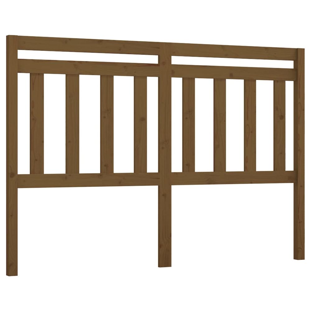 Vidaxl Čelo postele, hnedé, 126x4x100 cm, masívne borovicové drevo