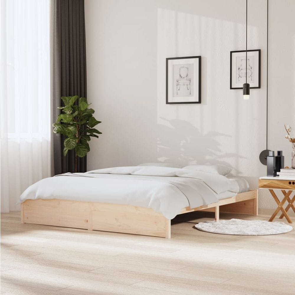 Vidaxl Rám postele, masívne drevo, 180x200 cm, Super King