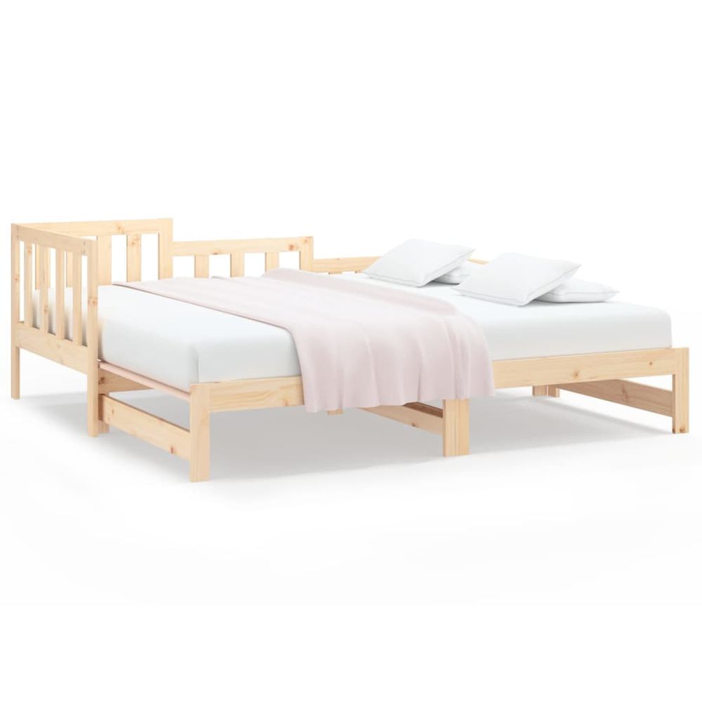 Vidaxl Rozkladacia denná posteľ 2x(90x200) cm borovicový masív