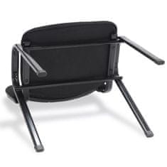 Vidaxl Stohovateľné kancelárske stoličky, 16 ks, látkové, čierne
