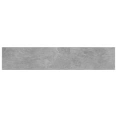 Vidaxl Prídavné police 4 ks, betónovo sivé 100x20x1,5 cm, drevotrieska