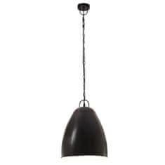 Vidaxl Industriálna závesná lampa 25 W, čierna, okrúhla 32 cm E27