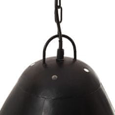 Vidaxl Industriálna závesná lampa 25 W, čierna, okrúhla 32 cm E27