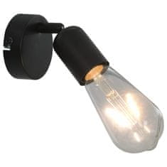 Vidaxl Bodové svetlá 2 ks čierne s vláknovými žiarovkami 2 W E27