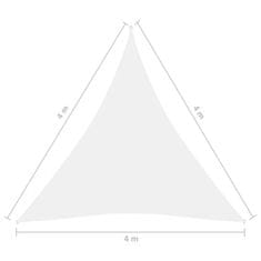 Vidaxl Tieniaca plachta oxfordská látka trojuholníková 4x4x4 m biela