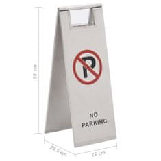 Vidaxl Sklopné parkovacie značenie, nerezová oceľ