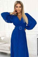 Numoco Dámske španielske šaty s volánikmi Klara kráľovsky modrá Universal