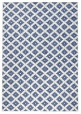 NORTHRUGS Kusový koberec Twin-Wendeteppiche 103128 blau creme – na von aj na doma 80x150