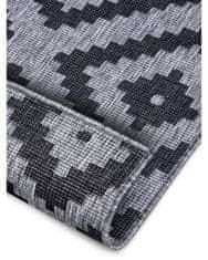 NORTHRUGS Kusový koberec Twin-Wendeteppiche 105466 Night Silver – na von aj na doma 80x250