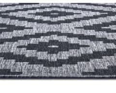 NORTHRUGS Kusový koberec Twin-Wendeteppiche 105461 Night Silver – na von aj na doma 80x250