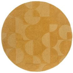 Flair Kusový koberec Moderno Gigi Ochre kruh 160x160 (priemer) kruh
