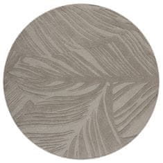 Flair Kusový koberec Solace Lino Leaf Grey kruh 160x160 (priemer) kruh