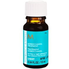 Moroccanoil Treatment Light - vyživujúci arganový olej na vlasy, ideálny pre svetlé vlasy, skracuje čas sušenia, dodáva prameňom zdravý lesk, 10 ml