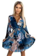 Numoco Dámske kvetované šaty Ysabel morská modrá Universal