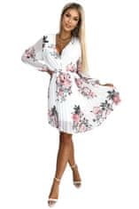 Numoco Dámske kvetované šaty Ysabel bielo-ružová Universal