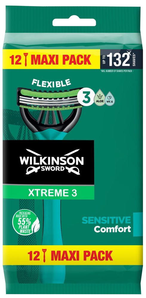 Wilkinson Sword Xtreme3 Sensitive Comfort MAXI PACK 12, jednorazový holiaci strojček 12 ks