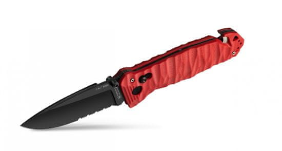 Terrerias Bonjean TB CAC S200 SERRATION MANCHE G10 skladací lovecký nôž červený
