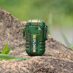 Oem Elektrický zapaľovač s USB nabíjaním Army-Zelená KP25714