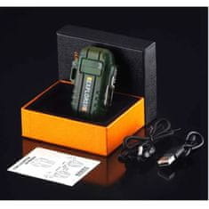 Oem Elektrický zapaľovač s USB nabíjaním Army-Zelená KP25714