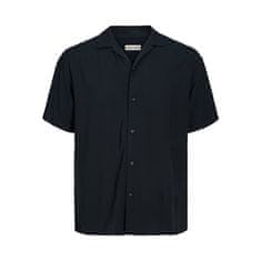 Jack&Jones Plus Pánska košeľa JJEMULTI Relaxed Fit 12224615 Black (Veľkosť 3XL)
