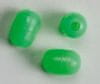 oválky Fluo Beads zelená 7 x 10 mm 20 ks