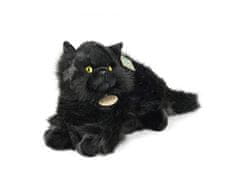 Rappa Plyšová kočka černá ležící 30 cm