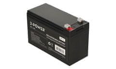 2-Power 2P7-12 12V 7Ah VRLA Batéria F2 ( Faston 250)