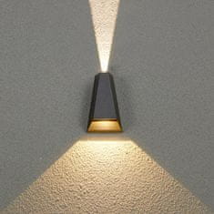 ACA ACA Lighting LED vonkajšie nástenné svietidlo 6W 425lm 30st. plus 120st. 230VAC 3.000K tmavo šedá CRI80 IP54 30.000h LG0187G