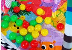 Lean-toys Vzdelávacia podložka do bazéna s loptičkami Hippo pre dieťa