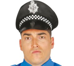 Guirca Pánska policajná čiapka čierna premium