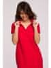 BeWear Dámske midi šaty Thazron B222 červená XL