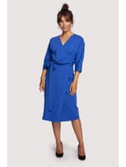 BeWear Dámske midi šaty Loni B241 kráľovsky modrá XL