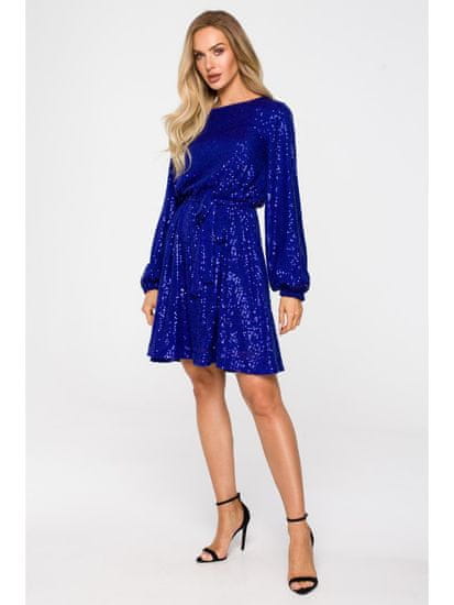 Made of Emotion Dámske mini šaty Riohn M715 kráľovsky modrá