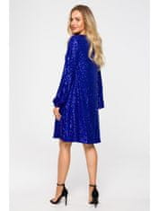 Made of Emotion Dámske mini šaty Riohn M715 kráľovsky modrá S
