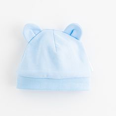 NEW BABY Detská bavlnená čiapka Detská modrá