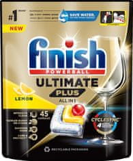 Finish Ultimate Plus All in 1 kapsule do umývačky riadu Lemon 45 ks