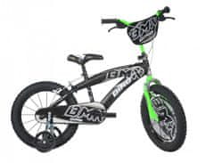 Dino bikes Detský bicykel BMX 145XC čierno-zelené 14