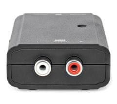 Nedis ACON2509BK - Digitálny audio prevodník | 2cestný | Vstupný konektor: 1x S/PDIF (RCA) Zásuvka / 1x TosLink Zásuvka |