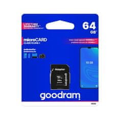 GoodRam Pamäťová karta microSD UHS-I 64GB s adaptérom čierna TGD-M1AA0640R12