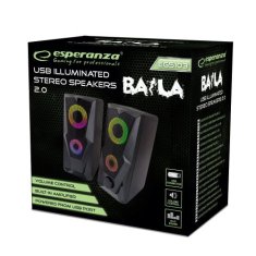 Esperanza LED Reproduktory USB 2.0 Baila EGS103