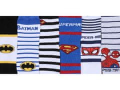 MARVEL Superhrdinovia - SuperMan, SpiderMan, Batman sada chlapčenských ponožiek, dlhé ponožky 6 párov, OEKO-TEX 27-30 EU