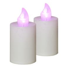 HomeLife Elektrická sviečka s plameňom 2 ks biela